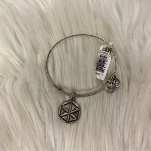 Alex and Ani Rafaelian Silver Aphrodite’s Flower Charm Bangle Bracelet